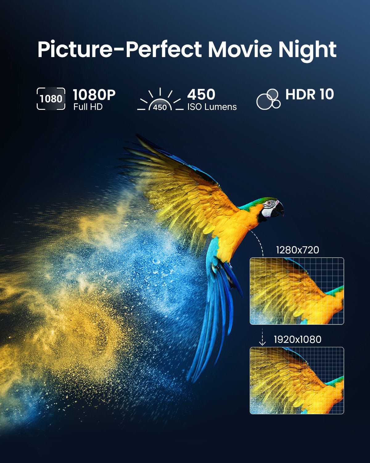 Freedo Portable 1080P Projector with Battery - Image 11