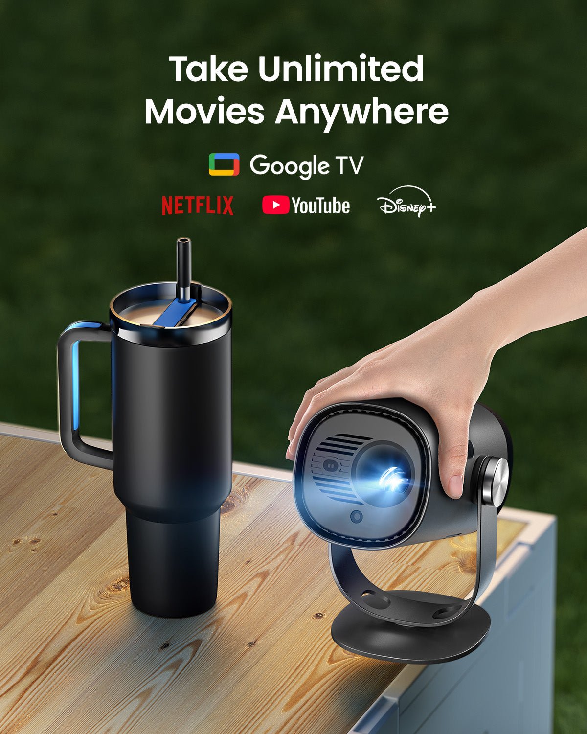 Freedo Portable 1080P Projector with Battery - Image 3