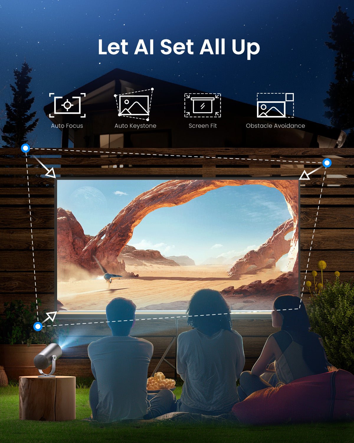 Freedo Portable 1080P Projector with Battery - Image 4