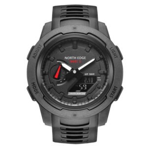 NORTH EDGE Mars 3 Carbon Fiber Case 50M Waterproof Sports Digital Watch World Time Military Watch Men's Watch