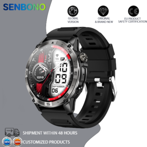 SENBONO smart watch HK08 GPS positioning air pressure compass bluetooth call message push large capacity battery men's outdoor smart watch