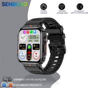 SENBONO Smartwatch L81 encoder 1.95 inches, supports heart rate Blood oxygen and other monitoring, step counting and other functions, two colors optional